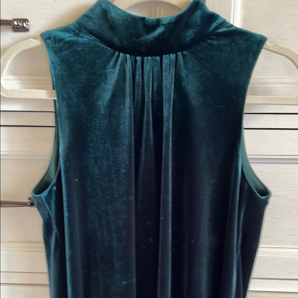Tommy Hilfiger Green Velvet Sleeveless Top